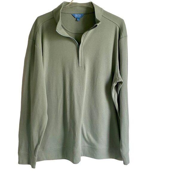 Tackle & Tides 1/4 Zip Long Sleeve Pullover Top Men's Large Green NEW - Picture 1 of 8